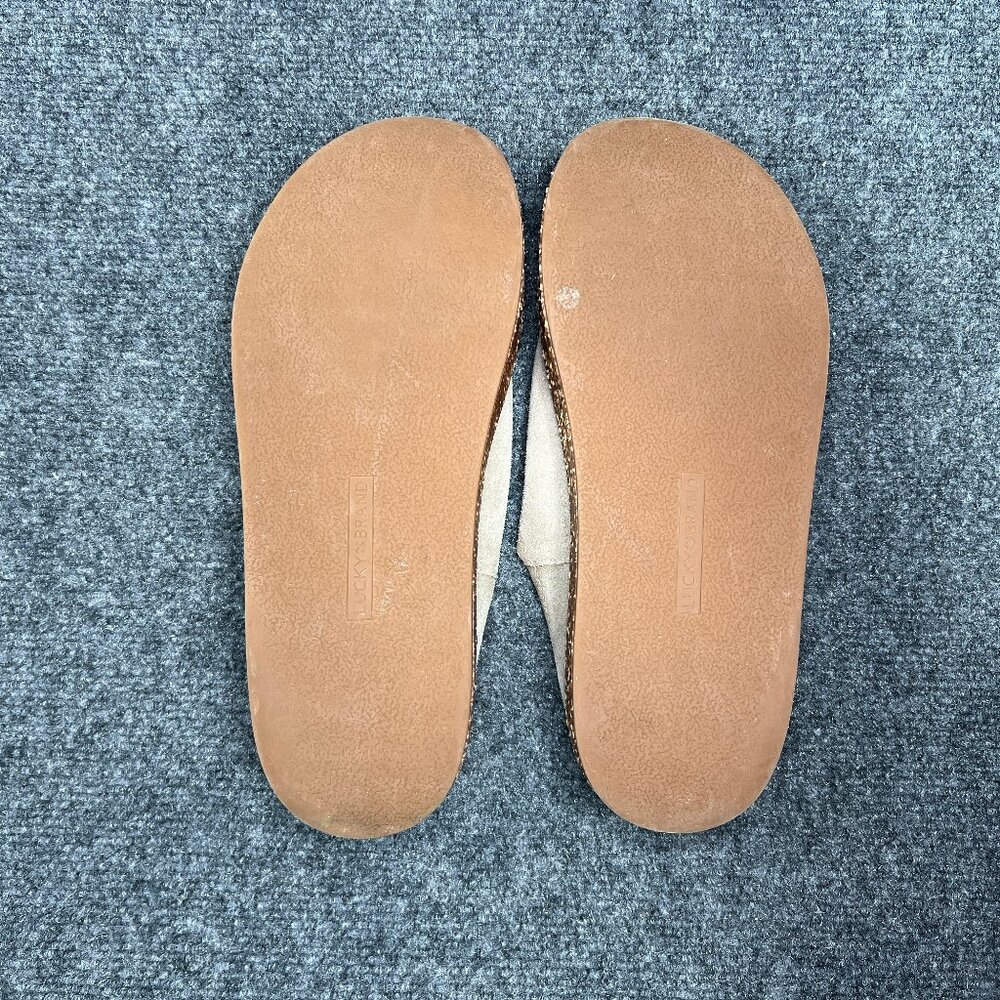 Lucky Brand Tamala Clogs Women's Size 10 Tan Suded Slip On Comfort Shoes Sneaker - Picture 9 of 11